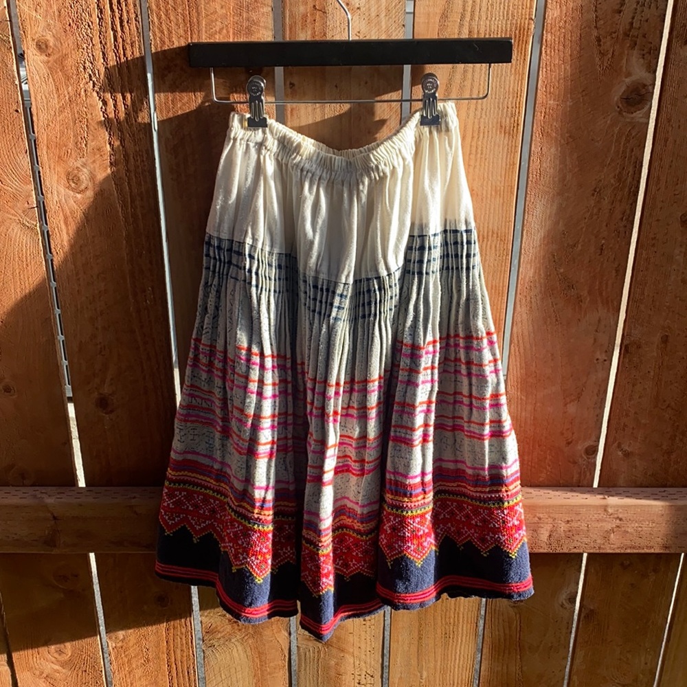 Vintage gypsy boho textile skirt possibly Aoyama itchome Latifa 169